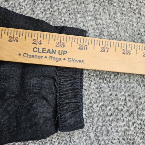 ATHLETA Cabo Linen Joggers Pant Black Chambray Size 0 Lightweight Drawstring - Picture 8 of 9